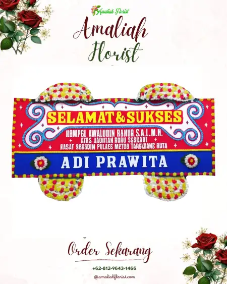 Papan Bunga Ucapan Selamat Geselma